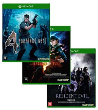 Pack 3x Resident Evil 4, 5 e 6 Xbox One Mídia Digital